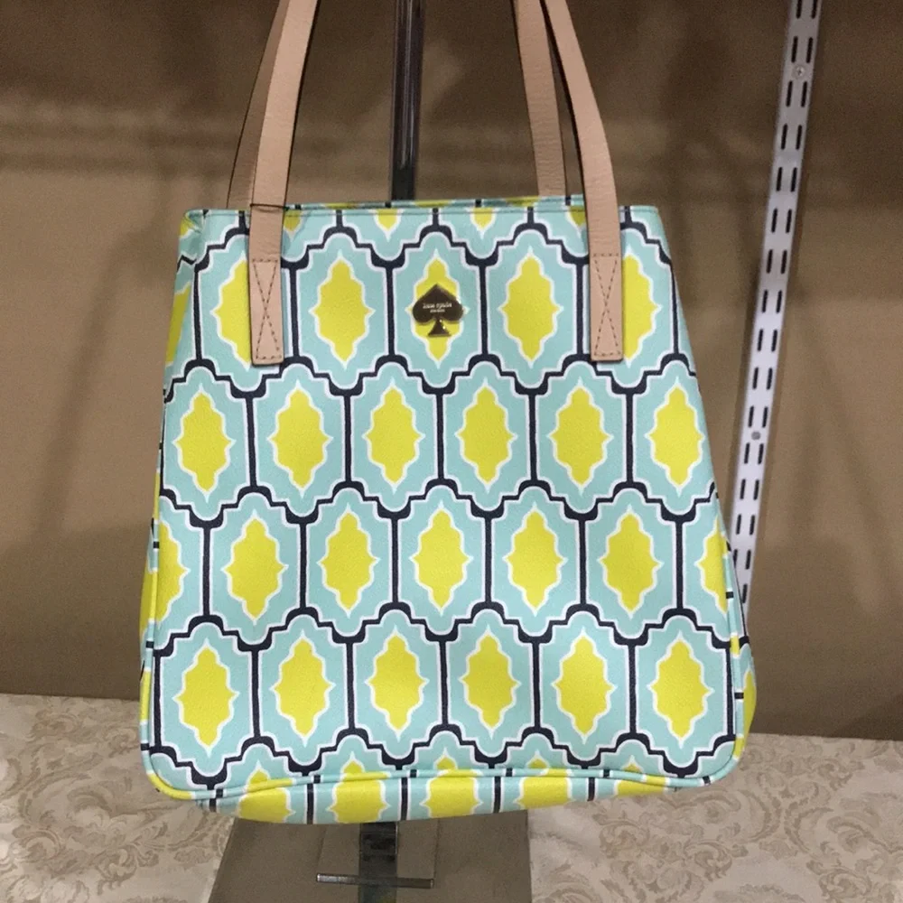 Kate Spade Leather Trimmed Coated Canvas Tote